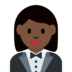 Woman in Tuxedo: Dark Skin Tone