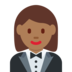 Woman in Tuxedo: Medium-Dark Skin Tone