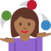 Woman Juggling: Medium-Dark Skin Tone