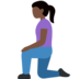 Woman Kneeling: Dark Skin Tone