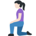 Woman Kneeling: Light Skin Tone