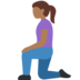 Woman Kneeling: Medium-Dark Skin Tone