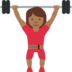 Woman Lifting Weights: Medium-Dark Skin Tone