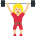 Woman Lifting Weights: Medium-Light Skin Tone