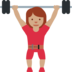Woman Lifting Weights: Medium Skin Tone