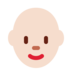 Woman: Light Skin Tone, Bald