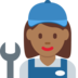 Woman Mechanic: Medium-Dark Skin Tone