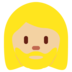 Woman: Medium-Light Skin Tone, Beard