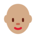 Woman: Medium Skin Tone, Bald