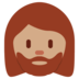 Woman: Medium Skin Tone, Beard