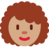 Woman: Medium Skin Tone, Curly Hair