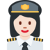Woman Pilot: Light Skin Tone