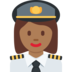 Woman Pilot: Medium-Dark Skin Tone