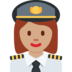 Woman Pilot: Medium Skin Tone