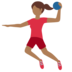 Woman Playing Handball: Medium-Dark Skin Tone