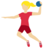 Woman Playing Handball: Medium-Light Skin Tone