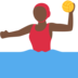 Woman Playing Water Polo: Dark Skin Tone