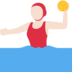 Woman Playing Water Polo: Light Skin Tone