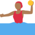 Woman Playing Water Polo: Medium-Dark Skin Tone