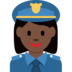 Woman Police Officer: Dark Skin Tone