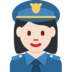 Woman Police Officer: Light Skin Tone