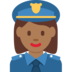 Woman Police Officer: Medium-Dark Skin Tone