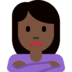 Woman Pouting: Dark Skin Tone