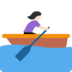 Woman Rowing Boat: Light Skin Tone