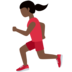 Woman Running: Dark Skin Tone