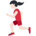 Woman Running: Light Skin Tone