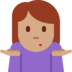 Woman Shrugging: Medium Skin Tone