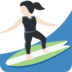 Woman Surfing: Light Skin Tone