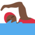 Woman Swimming: Dark Skin Tone