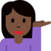 Woman Tipping Hand: Dark Skin Tone