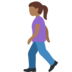 Woman Walking: Medium-Dark Skin Tone