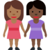 Women Holding Hands: Medium-Dark Skin Tone, Dark Skin Tone