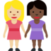 Women Holding Hands: Medium-Light Skin Tone, Dark Skin Tone