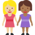 Women Holding Hands: Medium-Light Skin Tone, Medium-Dark Skin Tone