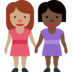 Women Holding Hands: Medium Skin Tone, Dark Skin Tone