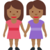 Women Holding Hands: Medium-Dark Skin Tone